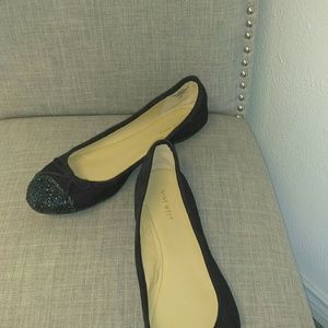 Blue with glitter stones ballet flats